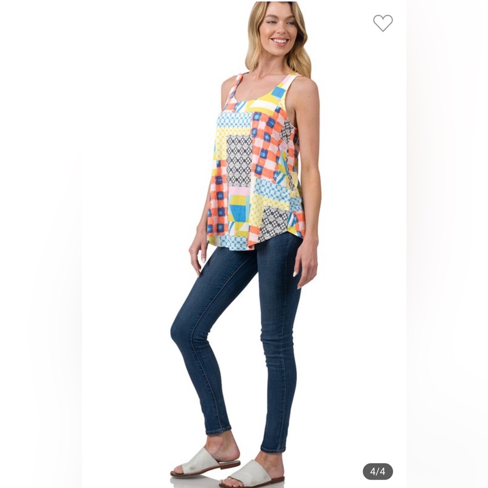 Patchwork Print Tank Top - Picture 4 of 4